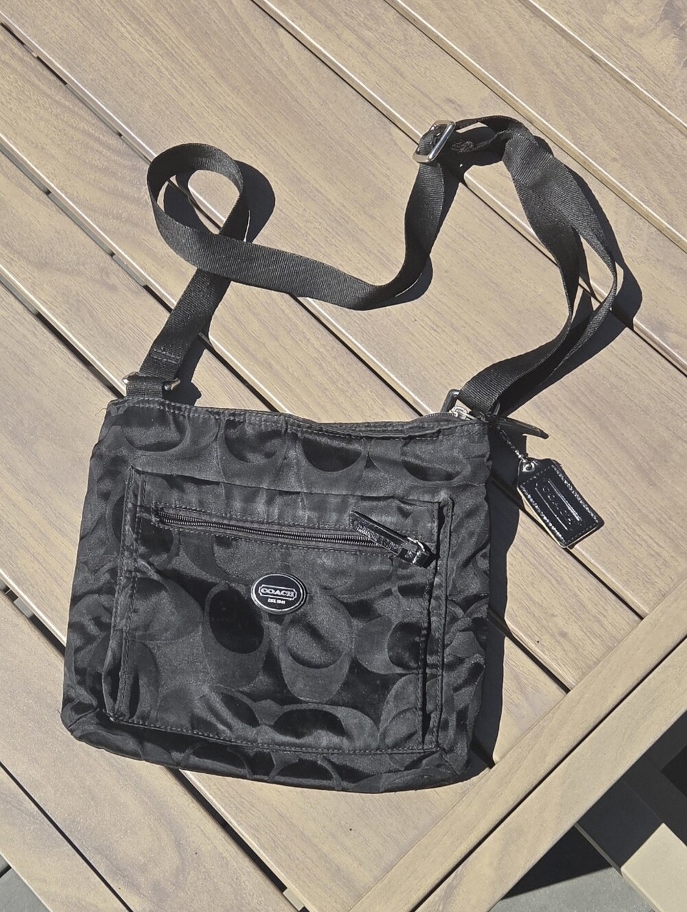 Coach Nylon Black Crossbody Bag